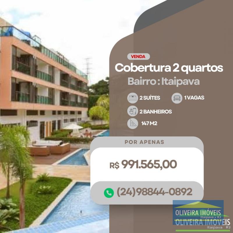 Cobertura em Itaipava - Petrópolis/RJ  - 2 Quartos