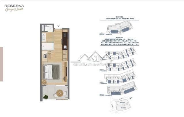 Apartamento à venda com 1 quarto, 27m² - Foto 3