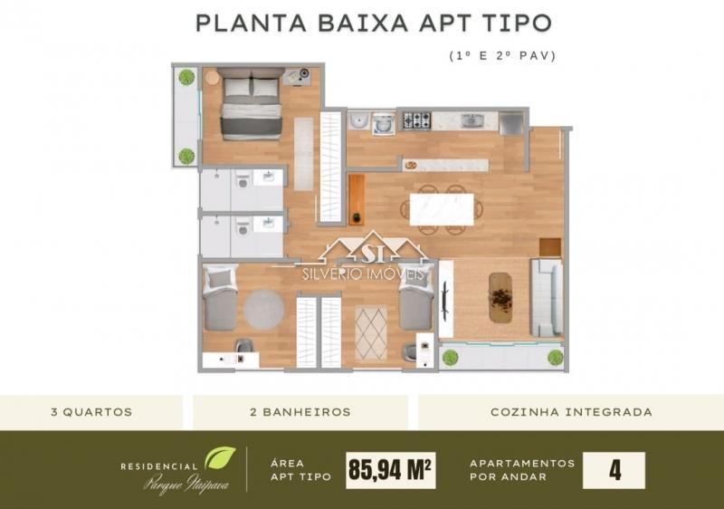 Apartamento à venda com 3 quartos, 85m² - Foto 4